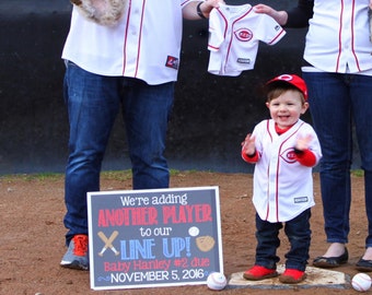 baseball baby announcement