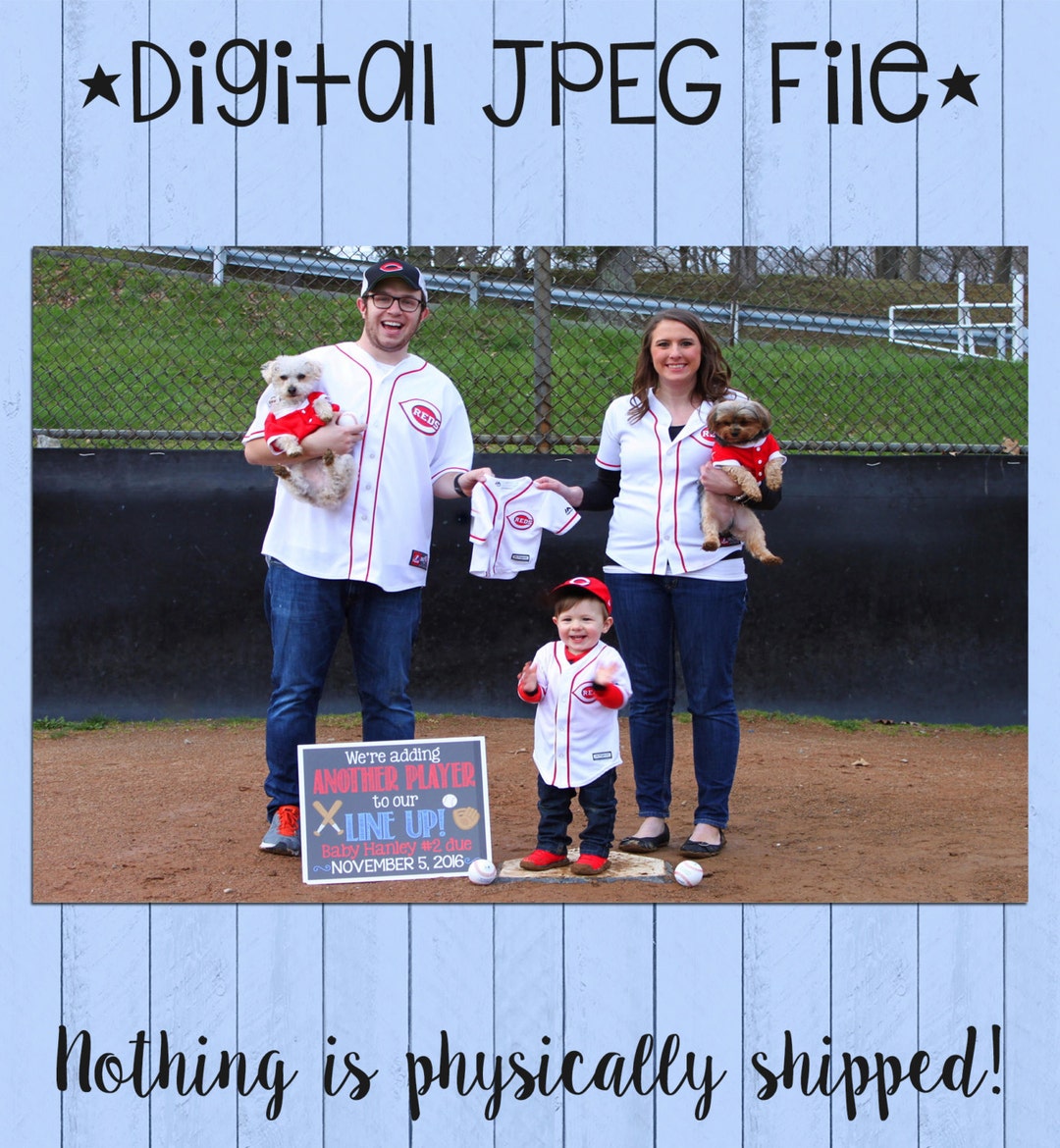 Sports Theme Pregnancy Announcement Chalkboard Chalkboard Poster Adding