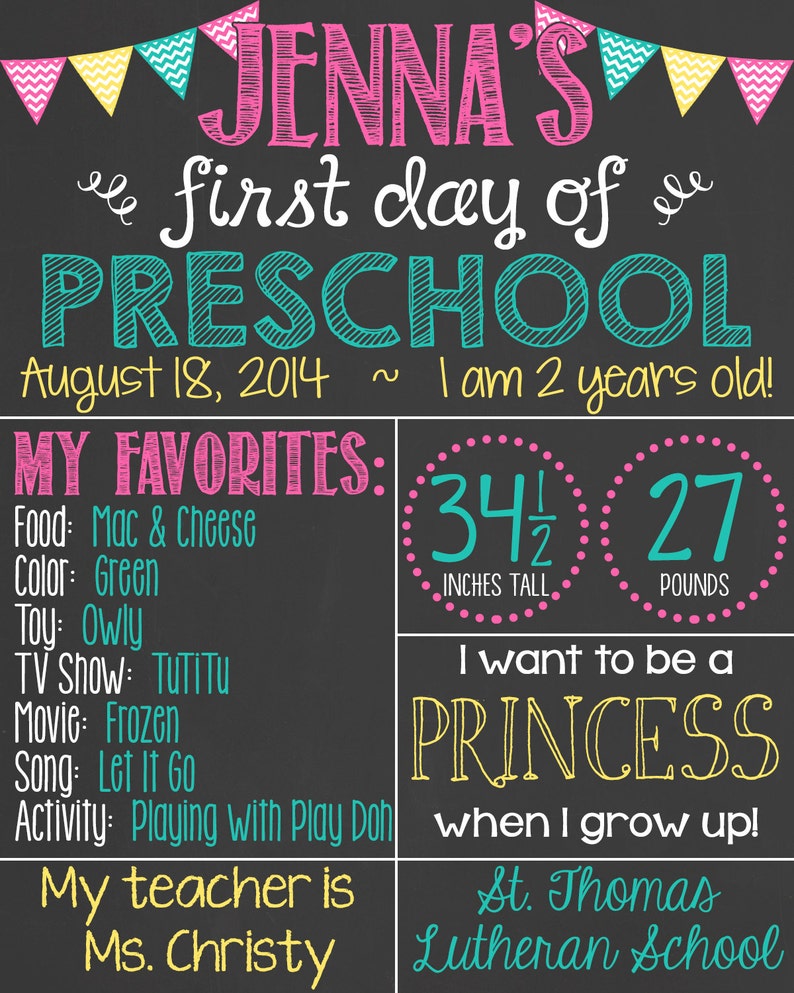 first-day-of-school-chalkboard-poster-first-day-of-etsy