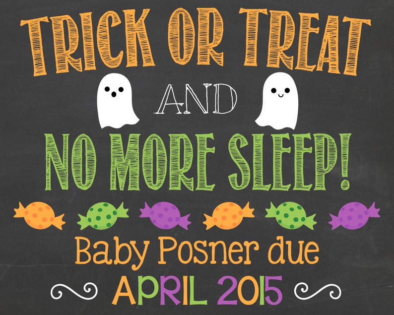 Halloween Pregnancy Announcement Chalkboard Halloween Etsy