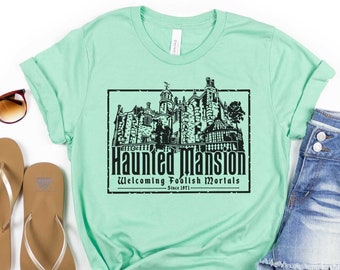 Haunted Mansion T-shirt, Disney Magic Kingdom, Foolish Mortals, Disney Trip, Family Vacation, Girls Trip, Disney Shirts