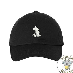 Mickey Mouse Hat Adult Kids sizes, Mickey Silhouette Embroidered Hat, Mickey Ears, Magic Kingdom, Disney Trip Hat, Disney Vacation Hat