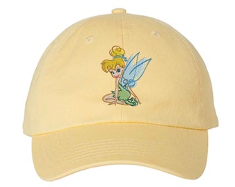 Tinkerbell Hat, Tinkerbell Embroidered Hat, Disney Hat, Peter Pan, Magic Kingdom, Tinkerbell Adult Youth Hats