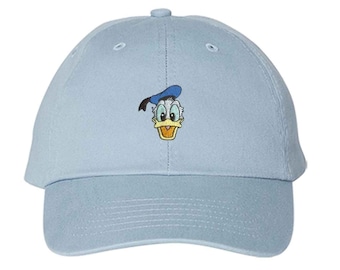 Donald Duck Hat, Adult Kids Sizes, Retro Donald Embroidered Hat, Mickey Friends Hat, Magic Kingdom, Disney Trip Hat, Disney Vacation Hat