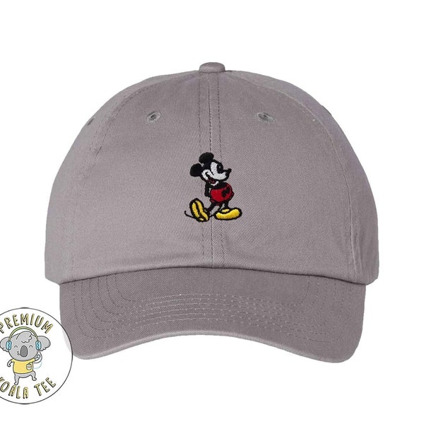 Mickey Mouse Hat Adult Kids sizes, Retro Mickey Embroidered Hat, Mickey Ears, Magic Kingdom, Disney Trip Hat, Disney Vacation Hat