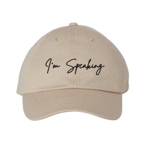 I&#39;m speaking embroidered Hat, Kamala Harris POTUS 2024 Cap, Madam President, Election campaign hats