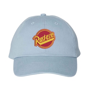 Bumper ointment Rust-eze logo Embroidered Cars Lightning McQueen Hat Disneyland WDW Magic Kingdom Radiator Springs Cap Adult Kids sizes