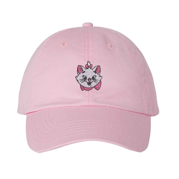 Marie Aristocats Hat Adult Kid Sizes, Marie Embroidered Hat, Disney Aristocats Hat, Disney Trip Hat