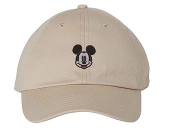 Mickey Mouse Face Hat Adult Kids sizes, Retro Mickey Embroidered Hat, Mickey Ears, Magic Kingdom, Disney Trip Hat, Disney Vacation Hat