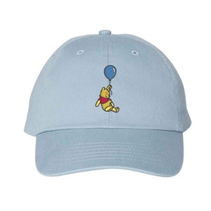 Pooh with Balloon Hat, Adult Kids Sizes, Cute Pooh Embroidered Hat, Magic Kingdom, Disney Trip Hat, Winnie The Pooh Hat