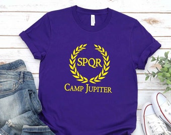 Camp Jupiter SPQR T-shirt, Percy Jackson Halloween Costume T-shirt Unisex Adult Youth sizes