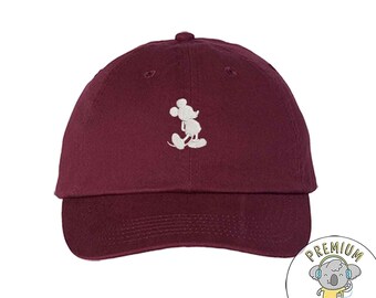 Mickey Mouse Hat Adult Kids Sizes Mickey Silhouette Embroidered