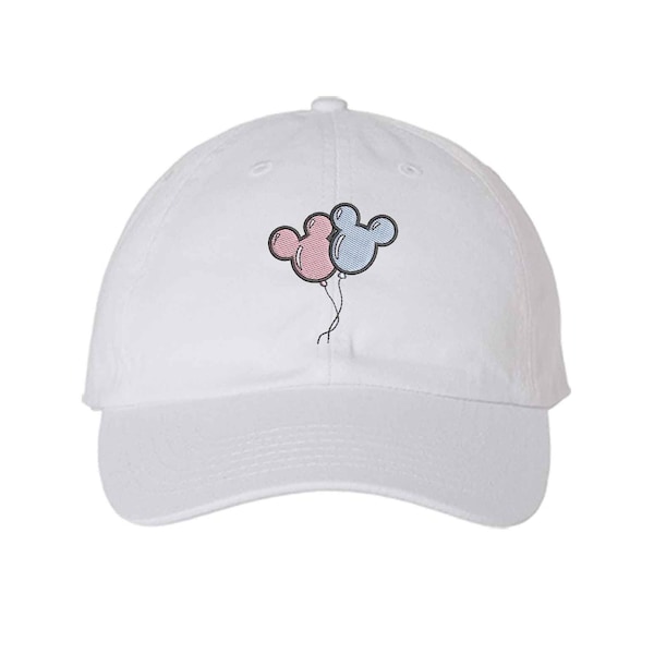 Gorro de Mickey Mouse para adultos y niños, gorro bordado con globos de Mickey, orejas de Mickey, gorro de viaje a Disney, gorro de vacaciones en Disney.