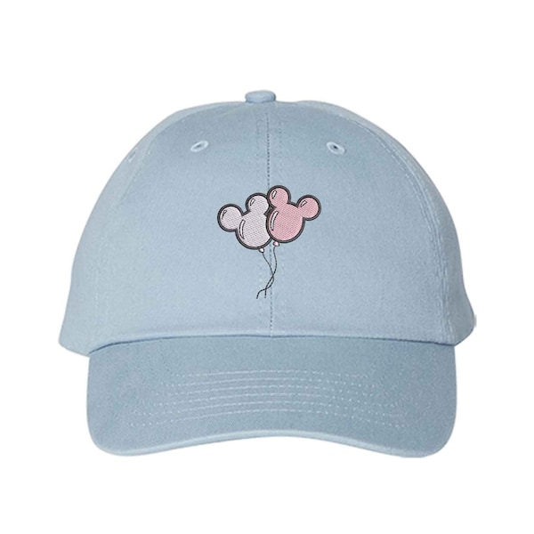 Mickey Mouse Hat Adult Kids sizes, Mickey Balloons Embroidered Hat, Mickey Ears, Magic Kingdom, Disney Trip Hat, Disney Vacation Hat