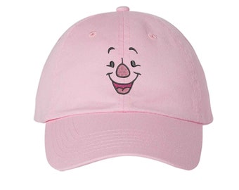Piglet Face Hats, Pooh Friends Piglet Eeyore Tigger Faces Embroidered  adjustable Hats, Halloween costume, Disney Trip Hat Adult Kids sizes