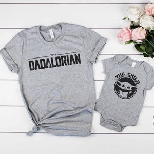 Matching Daddy and Child Son Daughter Shirts, Dadalorian The Child Star Wars Shirts, Father and Baby, Daddy and Me Shirts, Fathers day Gift image 1