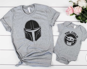 Matching Daddy and Son Shirts, Dadalorian The Child Star Wars Shirts, Daddy and Me Shirts, Dad Gift, Baby Shower Gift