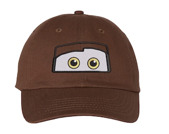 Tow Mater eyes embroidered Hat Radiator Springs Cars fan Halloween costume cosplay cap Adult Kids Sizes