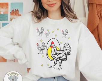 Roseanne Chicken Sweatshirt, Roseanne Barr, Funny Chicken Sweatshirt, Ugly Chicken Sweatshirt, Cosplay Party Shirt, Halloween Costume S-5XL