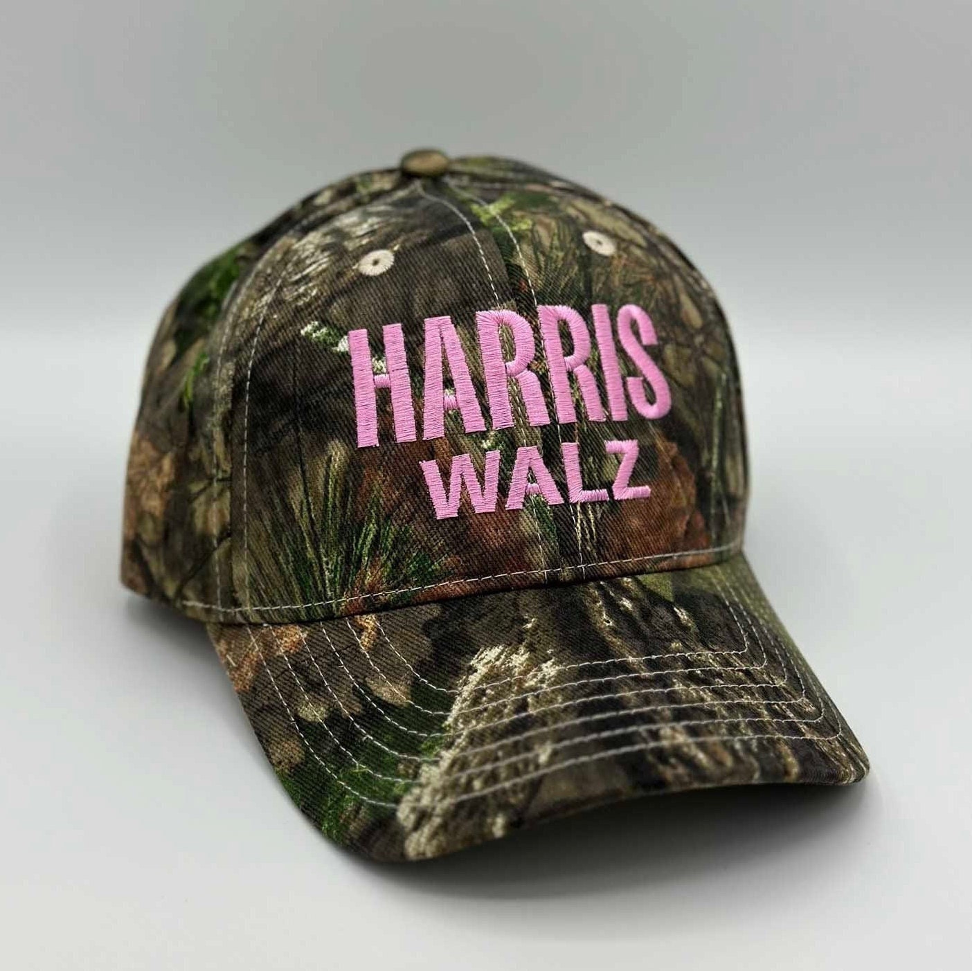 Harris Walz embroidered Camo Hat Camouflage Caps Kamala & Tim 2024 campaign memento gift keepsake