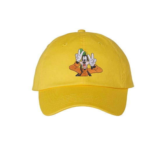 Goofy Peace Embroidered Hat Mickey Friends BFF Hat | Adult Kids