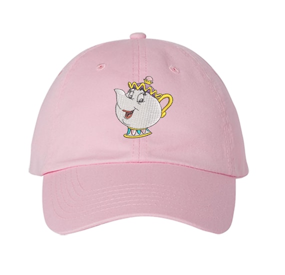 Mrs Potts Embroidered Hat Beauty Beast Belle Enchanted Teapot