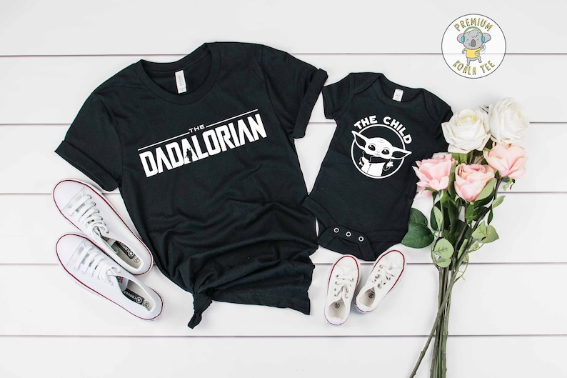 Matching Daddy and Child Son Daughter Shirts, Dadalorian The Child Star Wars Shirts, Father and Baby, Daddy and Me Shirts, Fathers day Gift image 2