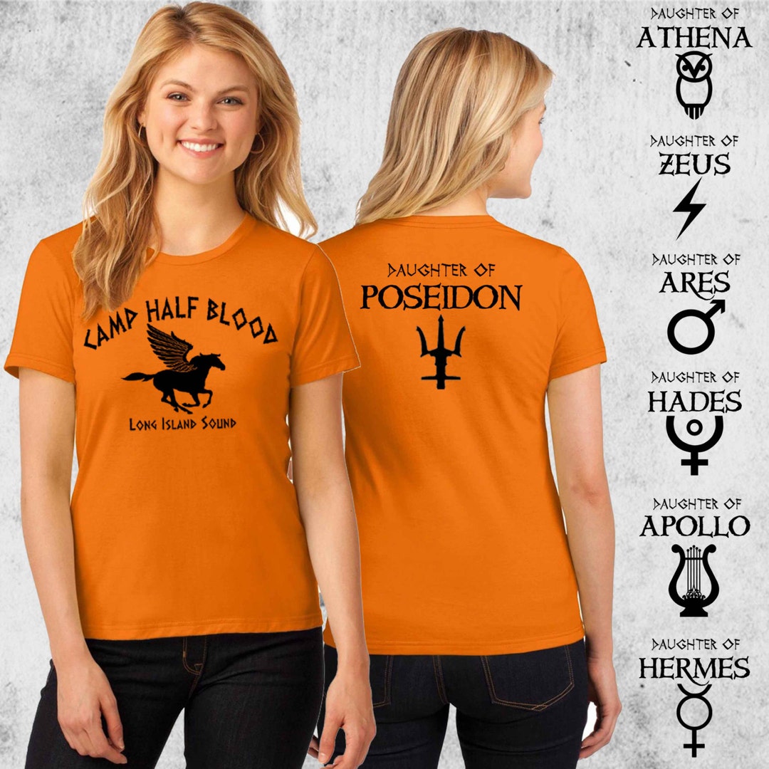 Kuakuayu Hjn Camp Half Blood T-shirt Percy Jackson Halloween Costume 2  Sided Print Women Fitted Ladies, Unisex Size Shirts - T-shirts - AliExpress