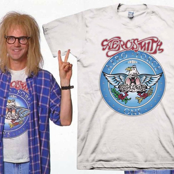 Wayne's World Garth Aerosmith T-shirt Halloween Costume Shirts Youth, Baby, Adult sizes S-3XL