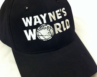 Wayne's World Hat Wayne Campbell Halloween Costume Waynes World embroidered adjustable cap