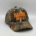 Harris Walz embroidered Camo Hat Camouflage Caps Kamala & Tim 2024 campaign Caps Harris Walz DNC Rally Hat Coach Tim Walz for Vice President