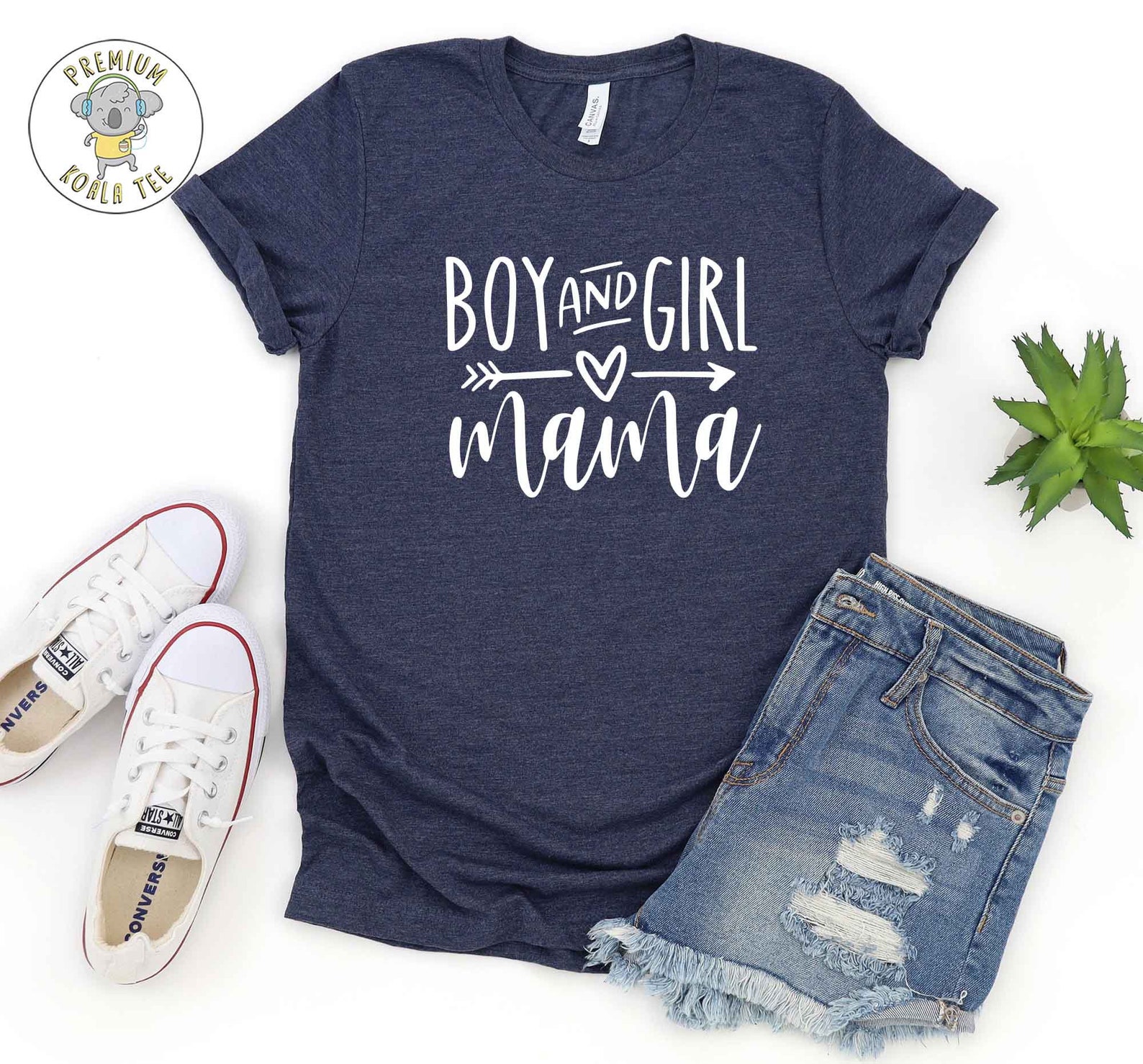 Boy and Girl Mama Tshirt Mother's Day Shirt Mom of Boy Etsy