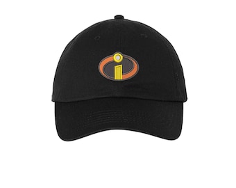 Incredibles logo embroidered Hat Mr Incredible Family Magic Kingdom, Disney  Trip Hat, Disney Vacation Hat Adult Kids sizes