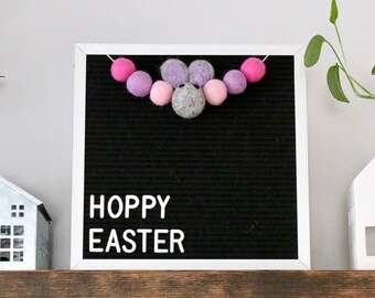 Guirlande de conseil de lettre de Pâques, accessoires de conseil de lettre de lapin de Pâques, guirlande de conseil de lettre de lapin, guirlande pour le conseil de lettre