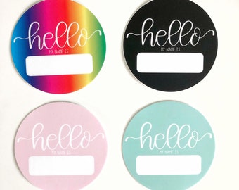 Hello My Name Is Sticker, Hello My Name Is Baby Sticker, Baby Announcement Sticker, Baby Name Sticker