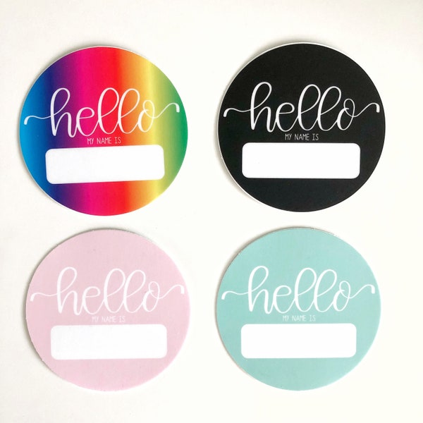 Hello My Name is Stickers Etsy