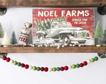 Christmas Garland, Felt Ball Garland, Pom Garland, Holiday Garland, Winter Garland, Felt Garland, Christmas Decor, Christmas Felt Balls