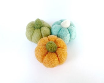 Felt Pumpkins, Felted Pumpkins, Halloween Felt Shapes, Felt Pumpkins for Garland, Loose Felt Shapes, Loose Felt Pumpkins