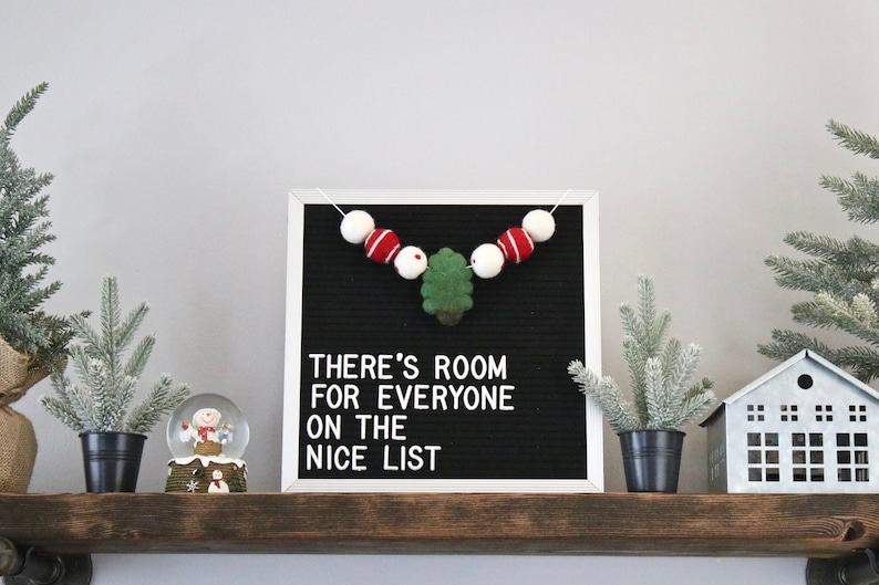 Christmas Tree Letter Board Garland Christmas Letter Board Etsy