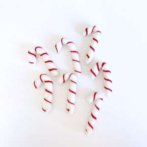 Felt Candy Cane, Christmas Felted Candy Canes, Christmas Felt Shapes, Felt Candy Cane for Garland, Candy Cane Garland image 4