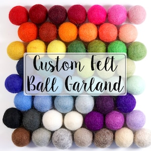 Custom Felt Ball Garland, Pom Pom Garland, Custom Nursery Garland, Felt Ball Garland, Felt Balls, Design Your Own Garland