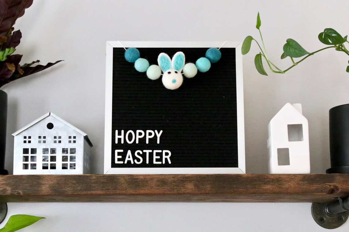 Easter Letter Board Garland Easter Bunny Letter Board Etsy