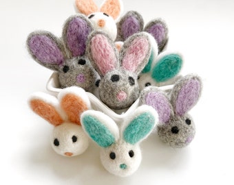 Felt Bunny, Easter Felted Shapes, Felt Bunnies for Garland, Felt Bunnies for Tiered Tray, Felt Easter Bunny