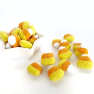 Felt Candy Corn, Halloween Felted Candy Corn, Halloween Felt Shapes, Felt Candy Corn for Garland, Halloween Felt Shapes, Fall Felt Shapes