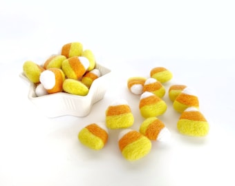 Felt Candy Corn, Halloween Felted Candy Corn, Halloween Felt Shapes, Felt Candy Corn for Garland, Halloween Felt Shapes, Fall Felt Shapes