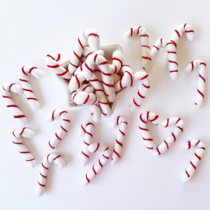 Felt Candy Cane, Christmas Felted Candy Canes, Christmas Felt Shapes, Felt Candy Cane for Garland, Candy Cane Garland image 2