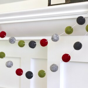 Christmas Felt Ball Garland, Christmas Garland, Pom Pom Garland, Felt Ball Garland, Holiday Garland, Felt Garland, Christmas Decor, Garland