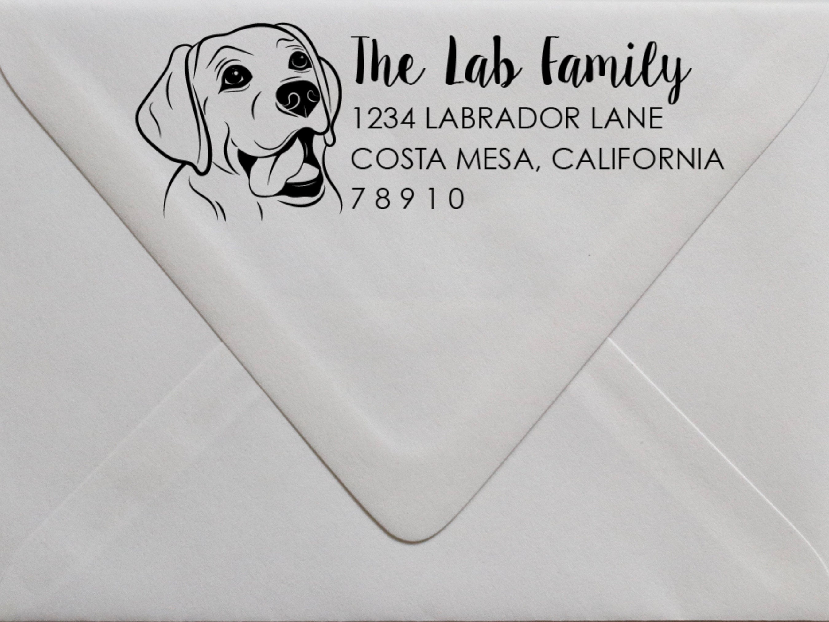 Black Lab Address Signs Labrador Address Stamp, Yellow Lab Address Stamp, Black Lab Address ...