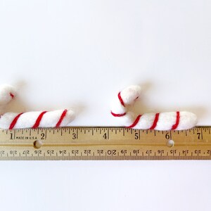 Felt Candy Cane, Christmas Felted Candy Canes, Christmas Felt Shapes, Felt Candy Cane for Garland, Candy Cane Garland image 3