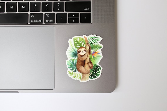 Sloth Sticker, Jungle Sticker, Cute Sloth Sticker, Watercolor Sloth Sticker, Laptop Sticker, Water Bottle Sticker, Sticker for Water Bottle